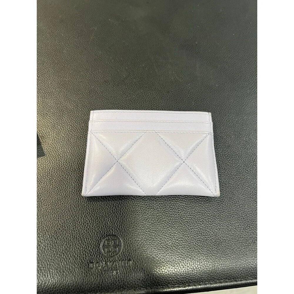 Chanel 19 Lavender Gold Card Case With Authenticity